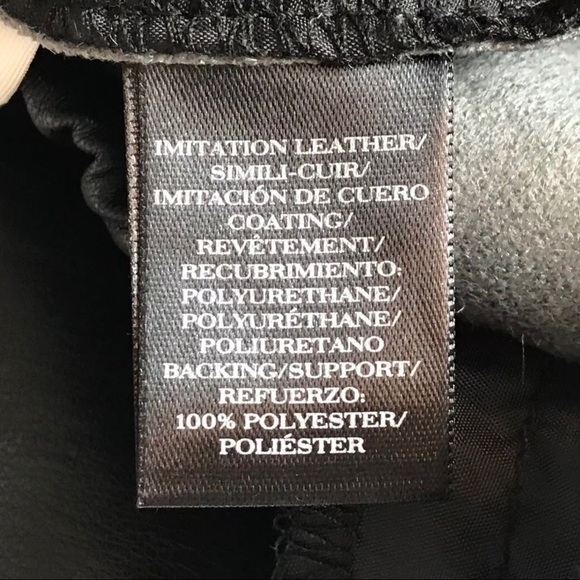 Ann Taylor Black Faux Leather Drawstring Pants - Picture 5 of 8